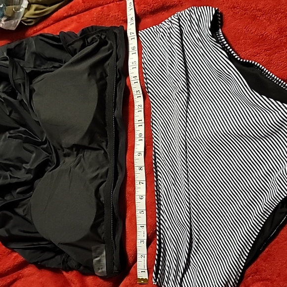 NWT High Waisted Ruched Slimming Flounce Ruffle slimming Bikini Swim Suit XXL - Picture 8 of 11
